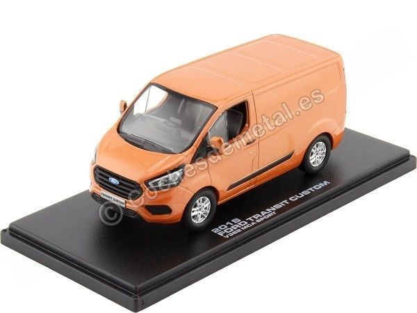 Cochesdemetal.es 2018 Furgonet Ford Transit V362 MCA Sport Custom Metallic Naranja 1:43 Greenlight 51276