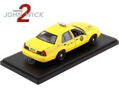 Cochesdemetal.es 2008 Ford Crown Victoria Taxi "John Wick 2" Amarillo 1:43 Greenlight 86561 2