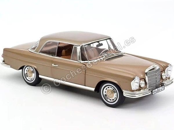 Cochesdemetal.es 1969 Mercedes-Benz 250 SE Coupé Metallic Gold 1:18 Norev 183759