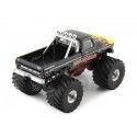 Cochesdemetal.es 1975 Ford F-250 Monster Truck "Kings de tremblement de terre de Crunch" Negro Con Llamas 1:43 Greenlight 88022