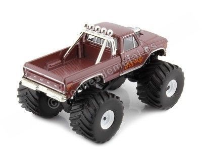 Cochesdemetal.es 1979 Ford F-250 Monster Truck "Goliath Kings of Crunch" Rojo Metalizado 1:43 Greenlight 88023 2