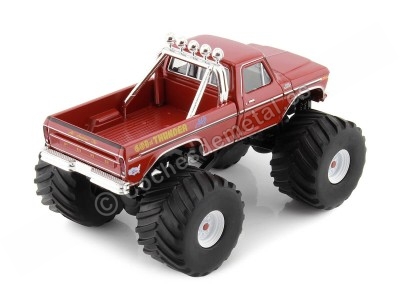 Cochesdemetal.es 1979 Ford F-250 Monster Truck "God of Thunder Kings of Crunch" Rojo 1:43 Greenlight 88042 2