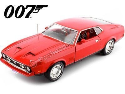 Cochesdemetal.es 1971 Ford Mustang MACH 1 "007 James Bond - Diamantes Para La Eternidad" Rojo 1:18 Auto World AWSS126