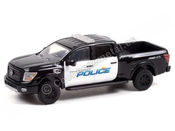 Cochesdemetal.es 2018 Nissan Titan XD Pro-4x California Police "Hot Pursuit Series 39" 1:64 Greenlight 42970E