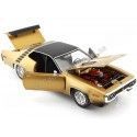 Cochesdemetal.es 1971 Plymouth Road Runner Hardtop Gy8 Gold Leaf Metallic 1:18 Auto World AMM1258
