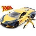 Cochesdemetal.es 2020 Chevrolet Corvette C8 Stingray + Figura Wolverine Marvel X-Men 1:24 Jada Toys 33354 253225025