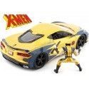 Cochesdemetal.es 2020 Chevrolet Corvette C8 Stingray + Figura Wolverine Marvel X-Men 1:24 JADA TOYS 33354 253225025