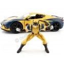 Cochesdemetal.es 2020 Chevrolet Corvette C8 Stingray + Figura Wolverine Marvel X-Men 1:24 JADA TOYS 33354 253225025