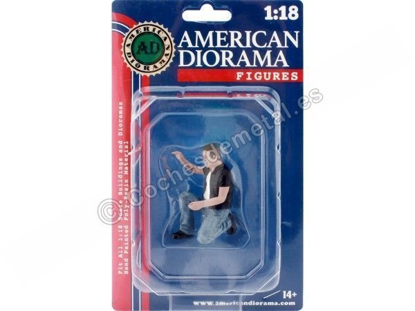 Cochesdemetal.es Figura de Resina "Motorista Motorman" 1:18 American Diorama 23867
