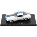 Cochesdemetal.es 1965 Ford Mustang Shelby GT 350 Blanco/Azul 1:43 IXO Models CLC438N