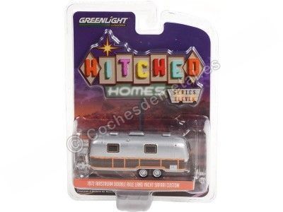 Cochesdememetal.es 1972 Caravana AirStream Doble Eje "Série Hitched Homes 11" 1:64 Greenlight 34110C 2