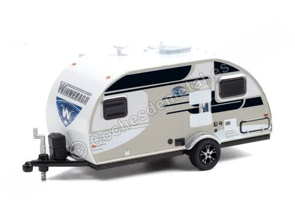 Cochesdemetal.es 2016 Caravana Winnebago Winne Drop Gris "Hitched Homes Series 11" 1:64 Greenlight 34110D