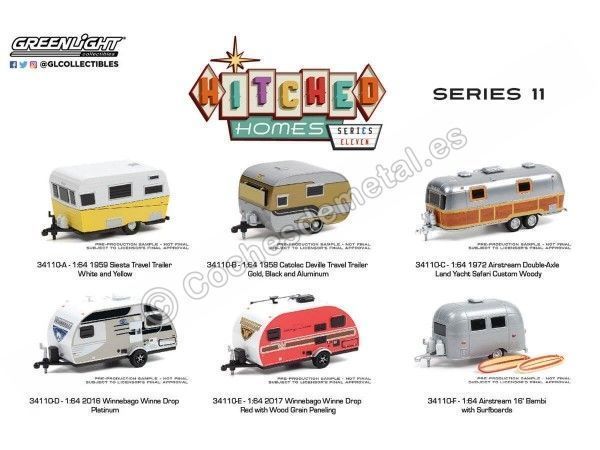 Cochesdemetal.es Lote de 6 Modelos "Hitched Homes series 11" 1:64 Greenlight 34110