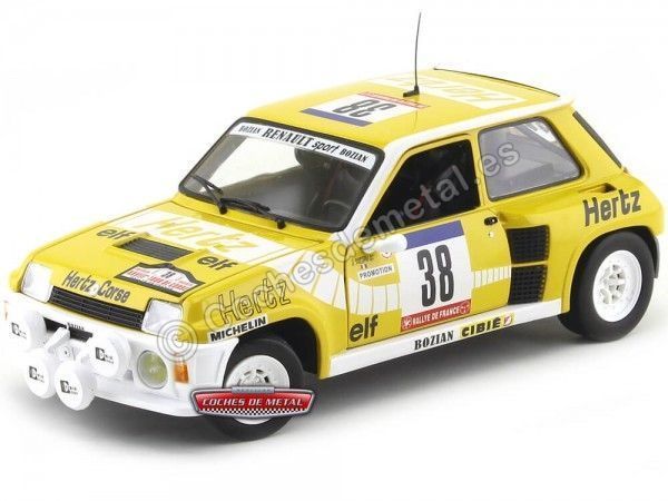 1984 Renault 5 Turbo Rallye de France "Hertz" 1:18 Universal Hobbies 4554 Cochesdemetal 1 - Coches de Metal 