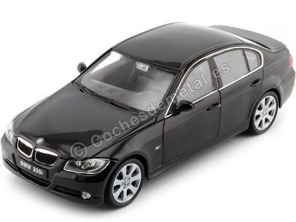 Cochesdemetal.es 2005 BMW 330i (E90) Negro 1:24 Welly 22465