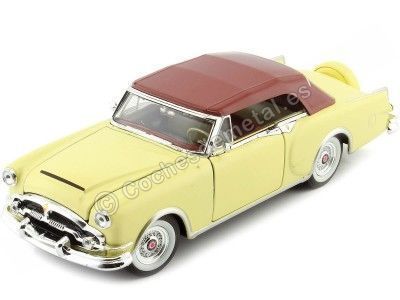 Cochesdemetal.es 1953 Packard Caribbean Soft Top Beige/Marrón 1:28 Welly 24016