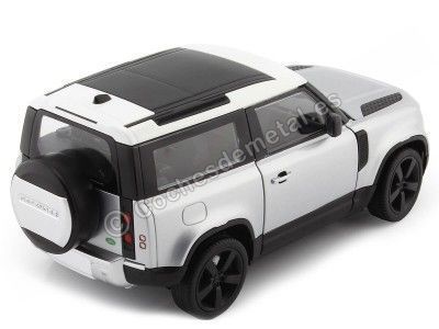 Cochesdemetal.es 2020 Land Rover Defender Gris/Blanco 1:26 Welly 24110 2