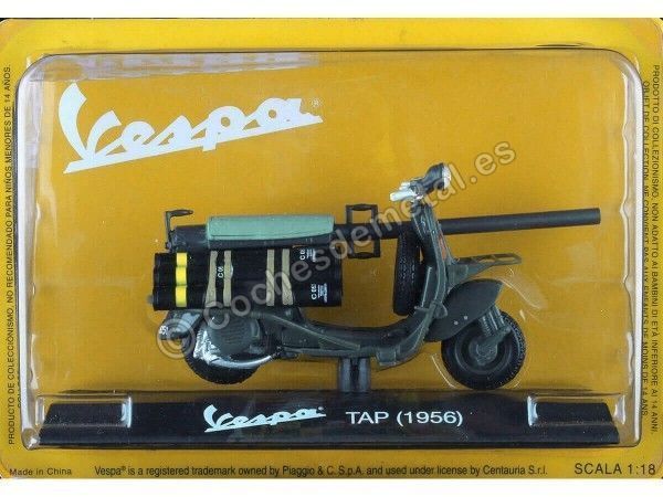 Cochesdemetal.es 1956 Vespa TAP Gris 1:18 Editorial Salvat VES0024