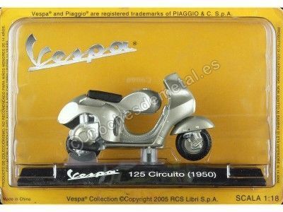 CARSDEMETAL.ES 1950 Vespa 125 Green Circuit 1:18 Éditorial Salvat VES029 2