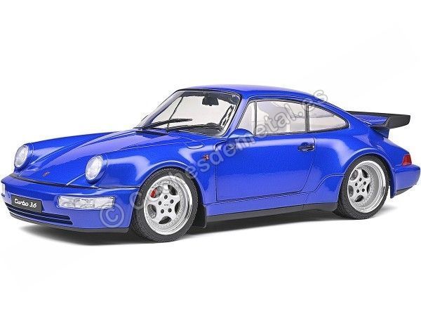 Cochesdemetal.es 1990 Porsche 911 Turbo (964) 3.6 RS Azul Eléctrico 1:18 Solido S1803405