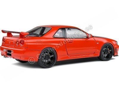 Cochesdemetal.es 1999 Nissan Skyline GT-R (R34) Rojo/Negro 1:18 Solido S1804305 2