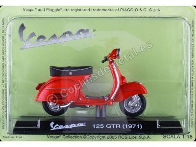 CARSDEMETAL.ES 1971 VESPA 125 GTR RED 1:18 Éditorial Salvat Ves0038 2