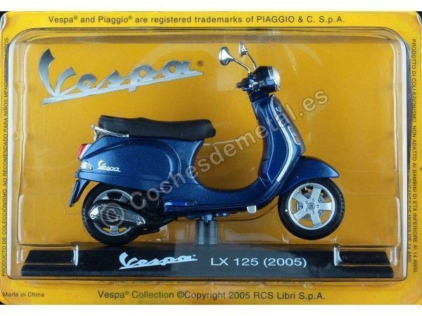 CARSDEMETAL.ES 2005 VESPA LX 125 BLUE 1:18 SALVAT VES0040 Editorial