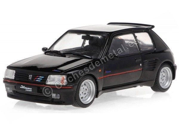 Cochesdemetal.es 1991 Peugeot 205 GTI + Dimma Bodykit Negro 1:43 Solido S4310802