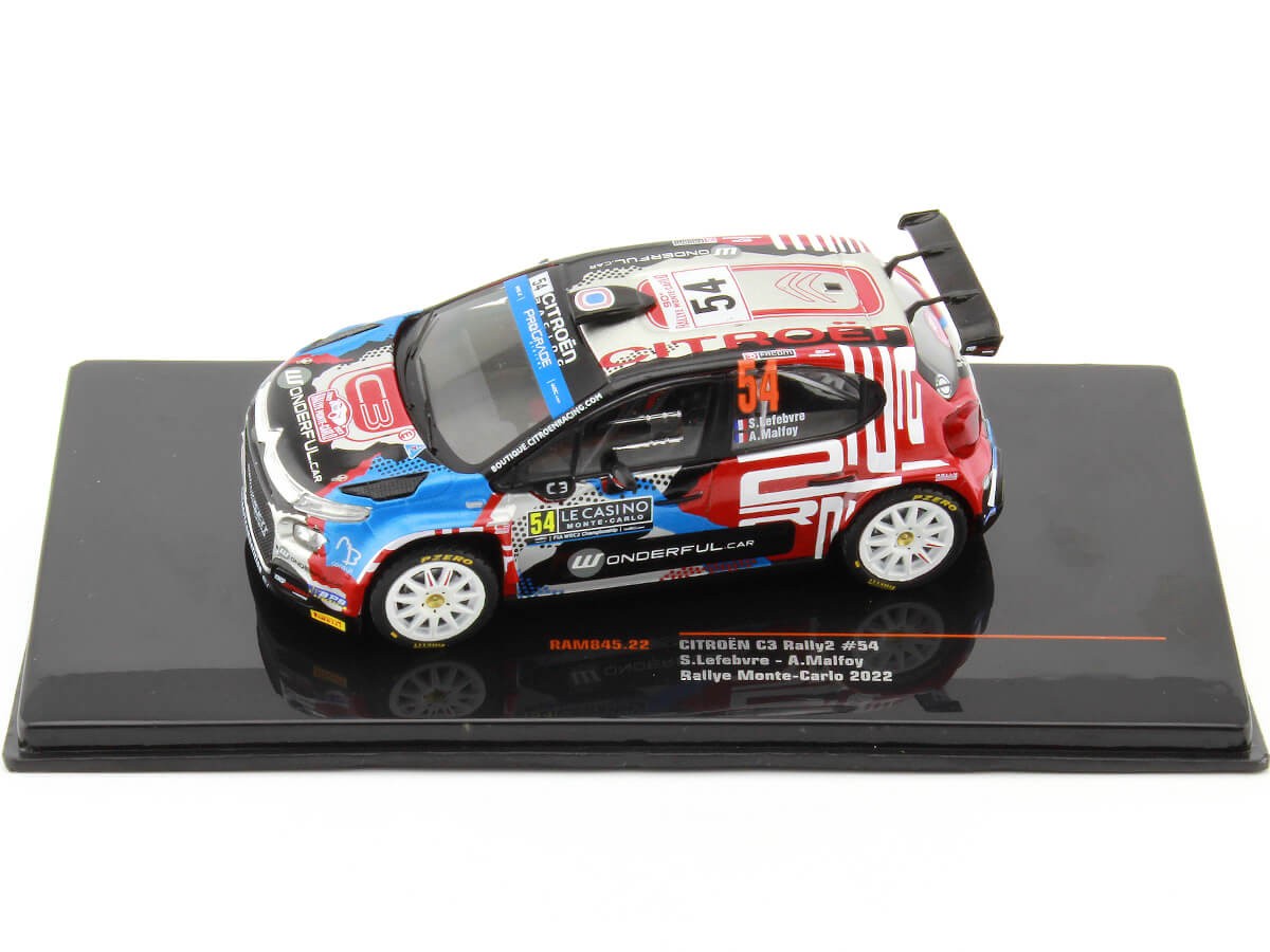 2022 Citroen C3 Rally2 Nº54 Lefebvre/Malfoy Rallye Monte Carlo 1:43...