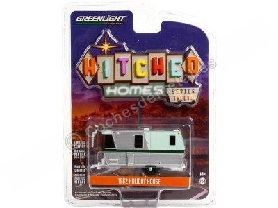 Cochesdemetal.es 1962 Caravana Holiday House "Hitched Homes series 12" 1:64 Greenlight 34120A 2