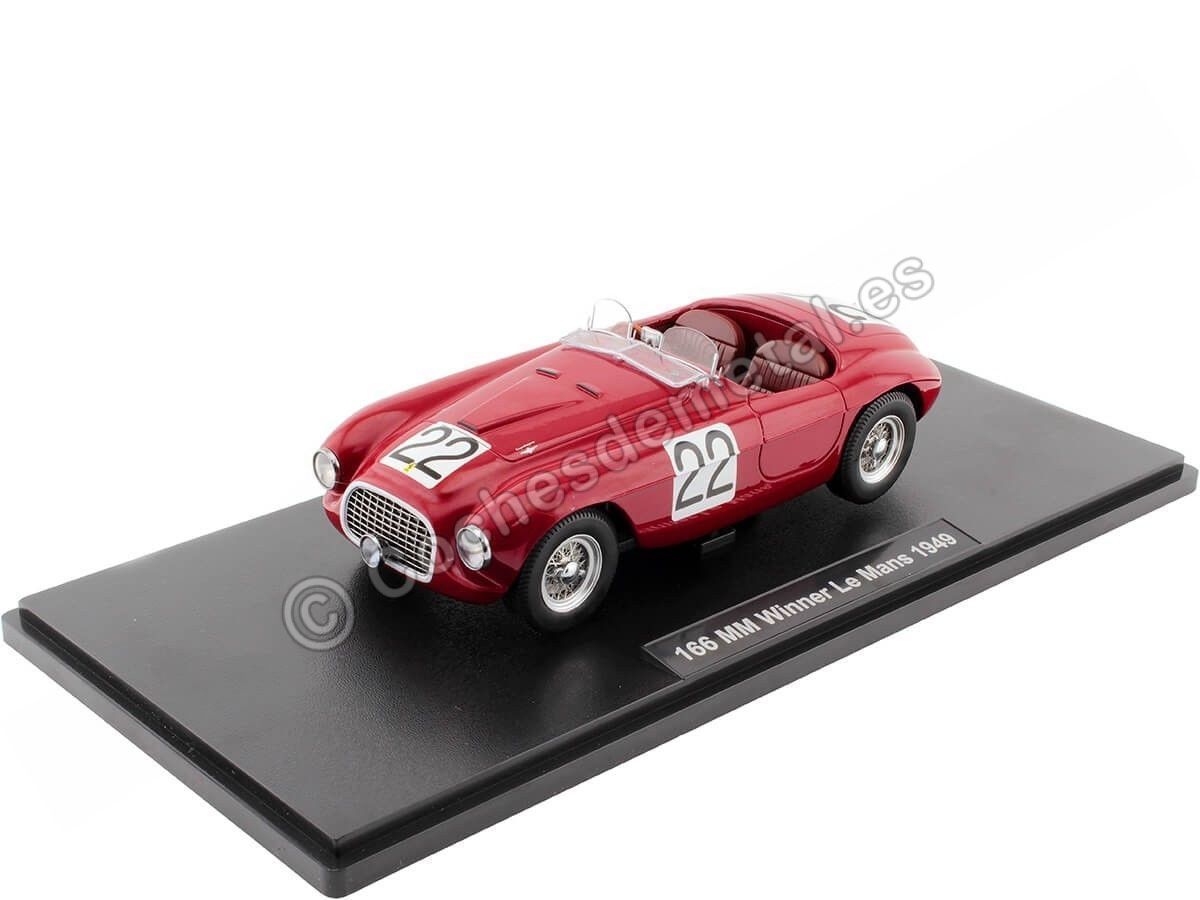 Cochesdemetal.es 1949 Ferrari 166 MM Barchetta Nº22 Chinetti/Selsdon Ganador 24h LeMans Rojo 1:18 KK-Scale KKDC180913
