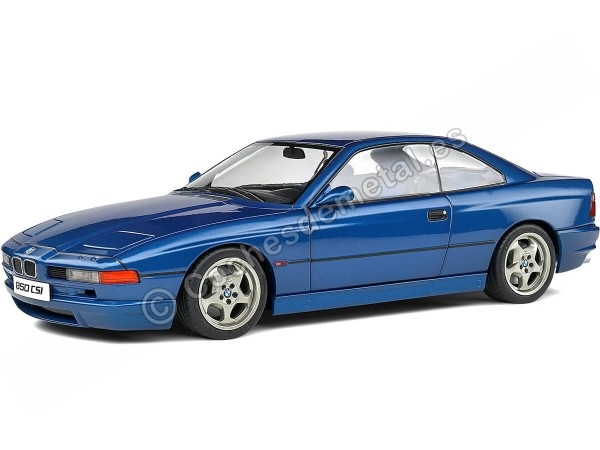 Cochesdemetal.es 1990 BMW 850 CSI (E31) Azul Tobago 1:18 Solido S1807002