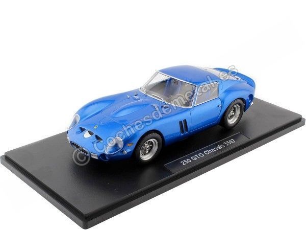 Cochesdemetal.es 1962 Ferrari 250 GTO + Decals Nº17 y Nº24 Azul Metalizado 1:18 KK-Scale KKDC180732