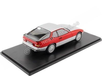 Cochesdemetal.es 1986 Porsche 924 Turbo Plateado/Rojo 1:18 KK-Scale KKDC180902 2