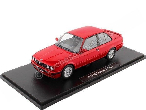 Cochesdemetal.es 1987 BMW 325i (E30) Acabado M 1 Rojo 1:18 KK-Scale KKDC180742