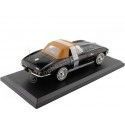 Cochesdemetal.es 1963 Chevrolet Corvette Sting Ray Cabriolet Negro 1:18 Norev 189055