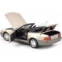 Cochesdemetal.es 1989 Mercedes-Benz 500 SL Convertible W129 Smoke Silver Metallic 1:18 Norev HQ 183719