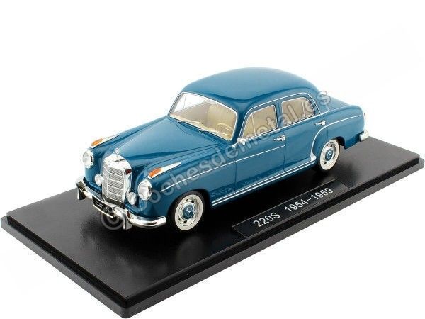 Cochesdemetal.es 1956 Mercedes-Benz 220 S Limousine (W180 II) Azul Claro 1:18 KK-Scale KKDC180325