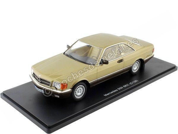 Cochesdemetal.es 1987 Mercedes-Benz 500 SEC C126 Dorado Metalizado 1:18 KK-Scale KKDC180335