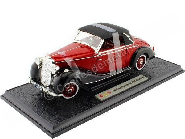 Cochesdemetal.es 1950 Mercedes-Benz 170S (W136) Cabriolet Granate 1:18 Signature Models 18123