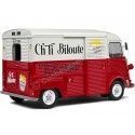 Cochesdemetal.es 1969 Citroen Type HY Friterie CH`TI Biloute Blanco/Rojo 1:18 Solido S1804817