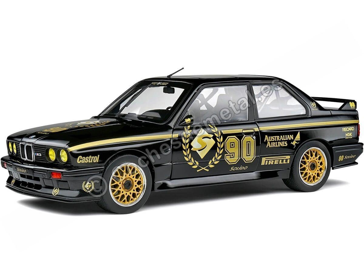 1932-2022 BMW M3 (E30) 90 Aniversario Solido Negro/Oro 1:18 Solido