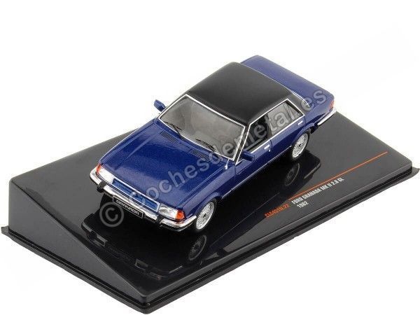 Cochesdemetal.es 1982 Ford Granada MK II 2.8 GL Azul/Negro 1:43 IXO Models CLC451N