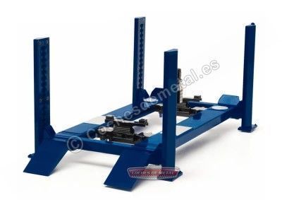 Cochesdemetal.es Elevador Ajustable de Cuatro Columnas "Four-Post Lift" Azul 1:18 Greenlight 12884