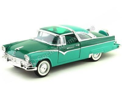 Cochesdemetal.es 1955 Ford Fairlane Crow Victoria Verde / Azul 1:18 Lucky Diecast 92138