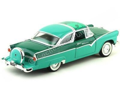 Cochesdemetal.es 1955 Ford Fairlane Crow Victoria Verde / Azul 1:18 Lucky Diecast 92138 2