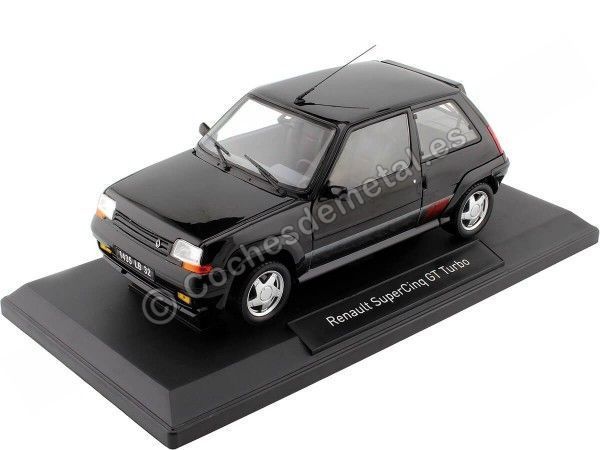 Cochesdemetal.es 1989 Renault R5 Supercinco GT Turbo Negro 1:18 Norev 185244