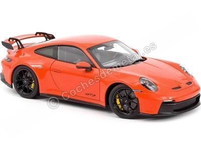 2021 Porsche 911 GT3 Naranja 1:18 Norev HQ 187300 Cochesdemetal.es 2