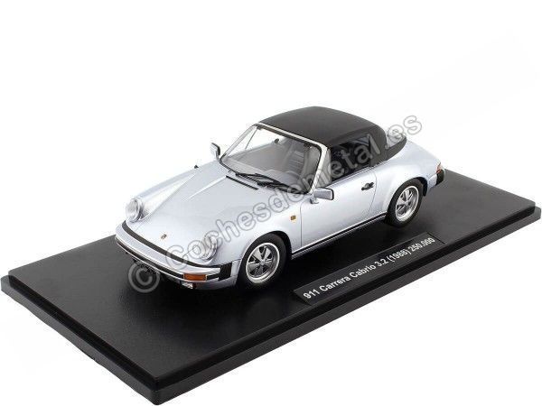 Cochesdemetal.es 1988 Porsche 911 Carrera Convertible 3.2 Plateado Aniversario 250.000 911 1:18 KK-Scale KKDC180712