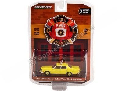 CARSDEMETAL.ES 1977 AMC Matador Firefighters "Fire & Rescue Series 3" 1:64 Greenlight 67030B 2